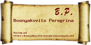 Bosnyakovits Peregrina névjegykártya